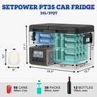 35l Car Refrigerator Portable Car Fridge Freezer Compressor 38qt Dual Zone 12v