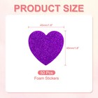 1 8 x1 8  Heart Foam Stickers  50pcs Eva Glitters Foam Shape Sticker  Purple