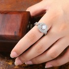 Women Gorgeous 925 Silver Plated Ring Cubic Zircon Engagement Jewelry Sz 6-10