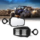 Utv Led Side Rear View Mirrors With Spot Lights For 1 75  Mirror Without Switch