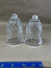 Vintage Crystal Sconce Candle Holder Votive Cup Clear Glass Set Of 2 Pair
