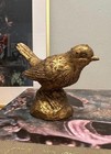 Set Of Two Vintage Brass Colored Bird Figurines