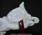 8 4  Old Chinese Natural Emerald Jadeite Carved Fengshui Ruyi Wealth Statue