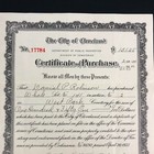 Cleveland  Oh West Park Cemetery Burial Plot Purchase Rolinson 1954 Document Vtg