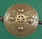 Antique Indian Shield Madu India 18th - 19th Century To Sword Talwar Tulwar