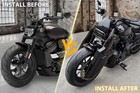 Shock Guard Trim Cover For Sportster S 1250 21-23  Vivid Front Side Shock Black