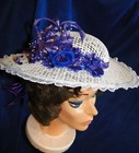 Women Kentucky Derby Hat  Bridal Tea Party  Dress  Wedding  Church Sun Hat