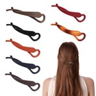 Frosted Banana Clip Vertical Clip Matte Hair Claws Barrettes Acrylic Hairpin 