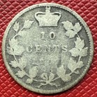 Canada 1901 Silver 10 Cents  Victoria  Km  3