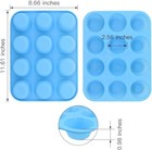2 Pack 12 Cups Silicone Muffin Top Pans Round Baking Pan For Muffin Cakes Tart