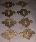 Great Set  8  Large Size  Antique  Brass  Escutcheons