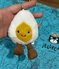 Jellycat Boiled Egg Plush Keychain Amuseables Bag Charm Cute Toy Gift Nwt 2026