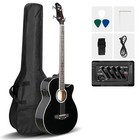     warm Winter Specials     acoustic-electric Bass Guitar  case bag  strap  cable 
