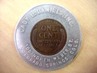 Colorado Springs Car Dealer Good Luck Encased 1947-d Wheat Cent Keep Me Broke