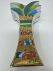Goebel Mara Germany Porcelain Hand Painted Palm Tree Candlestick Candle Holder
