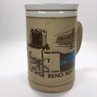 Vintage Reno Nevada Souvenir Mug Cup Casino Gambling Landmarks Pottery Stoneware