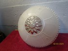 Vintage Art Deco Glass Light Shade 3 Hole 10  Chain Ceiling Fixture Globe