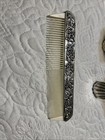 3-piece Vintage Silver Vanity Set     Brush  Comb  And Hand Mirror