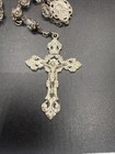 Sterling Silver Crystal Inri Catholic Rosary Cross Prayer Crucifix Jesus Mary