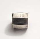 Antique Arts   Crafts Hugo B  hm German 800 Silver Engraved Napkin Ring Wolfgang