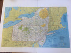 Map National Geographic 1978 Close-up Usa New York New Jersey Pennsylvania Vtg