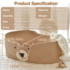 Portable Baby Carry Basket Cradle Crib Bed Newborn Cotton Woven Rope Cot Carrier