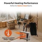 Comfort Zone Portable Wire Element Radiant Space Heater  All Metal Body  White