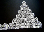 Antique Tatting Lace Handmade Front Decollete Part For Chemise Or Corset