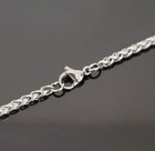 Silver Stainless Steel Wheat 316l Chain 2 5mm-5mm Necklace Mens Women 16 -26 