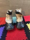 Early 1900s Children   s Shoes Calf Skin Black And White