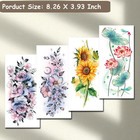 Charlent Watercolor Flower Temporary Tattoos For Women Girls - 10 Large Sheets S