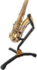 Foldable Saxophone Stand  Adjustable Alto tenor Sax Stand With Chain Black 