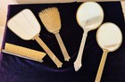 Vintage Hand Mirror And Brush Set Mixed Lot Of 5