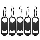 5 Pack Stainless Steel Flat Bottle Opener With Keychain- Bar Key-beer Bottle Ope