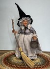 Ooak Artisan Miniature Dollhouse Witch Doll Hand Sculpted 1 12 Scale Halloween