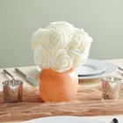 3-inch Artificial Rose Flowers Heads With Stems  60 Pack   Cream