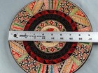 Peru Peruvian Decorative Tribal Souvenir Painted Wooden 9 25 Inch Plate
