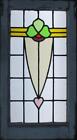 Pretty Abstract Large Old English Leaded Stained Glass Window 17 3 4  X 32 1 2 