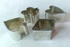 Lot 4 Vintage Playing Card Cookie Cutters Aluminum Metal 1  Deep Finger Sandwich