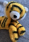 Vintage Dakin Orange And Black Tiger Plush Stuffed Toy Green Eyes 10  1970s
