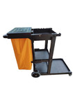 Janitorial Cart  330 Lbs Capacity     3-shelf Commercial Housekeeping Cleaning Car