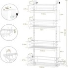 4 Tier Over The Door Shower Caddy Adjustable Bathroom Organizer With Soap Holder