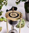 Vintage Nautical Brass Sand Timer Hour Glass Timer Antique Sand Clock Decor Gift