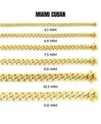 14k Yellow Gold Miami Cuban Link Chain Necklace Real Gold 6 1-11mm 9-26 Inch