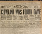 Baseball 1920 Series Dodgers Cleveland Boston Herald Newspaper