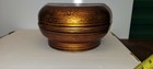 Large Antique Chinese Gold And Red Lacquer Round Wedding Marriage Storage Box