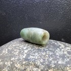 Ancient Pre Columbian Green Jade Tube Pendant Combine Shipping  615