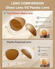 Classic Aviator Sunglasses For Women   Men Real Glass Lens Metal Frame Uv400    