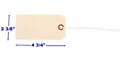 100 Manila Tags 4 3 4  X 2 3 8  Size 5 Inventory Shipping Hang Tag With String