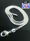 Usa Seller- 925 Sterling Silver 2mm Snake Chain 18  20  24  Necklace Jewelry